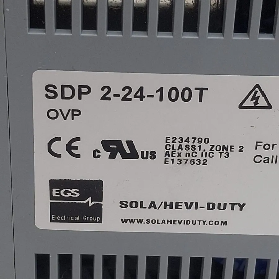 Блок питания Sola SDP2-24-100T DIN Rail Power Supply 24VDC 2.I A 50W NEC Class 2