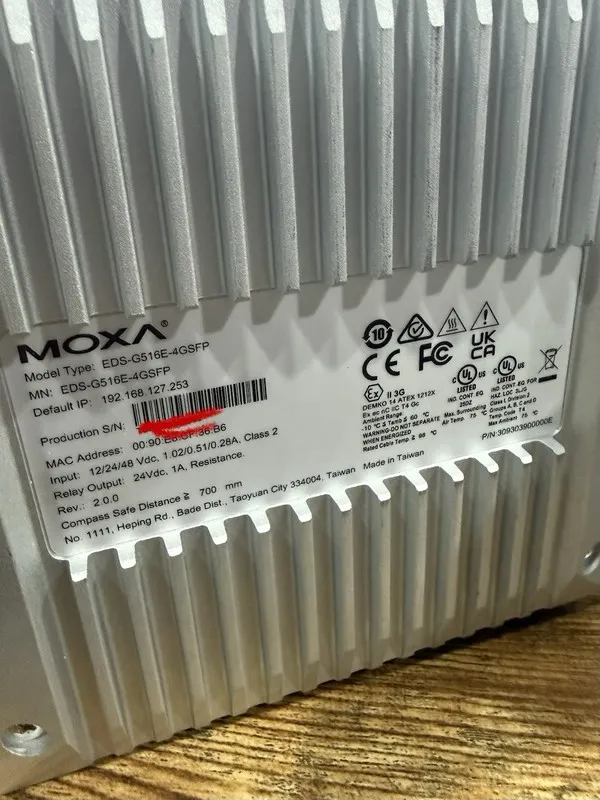 IIoT-устройство MOXA EDS-G516E-4GSFP V1.0.1 16-port Ethernet switch