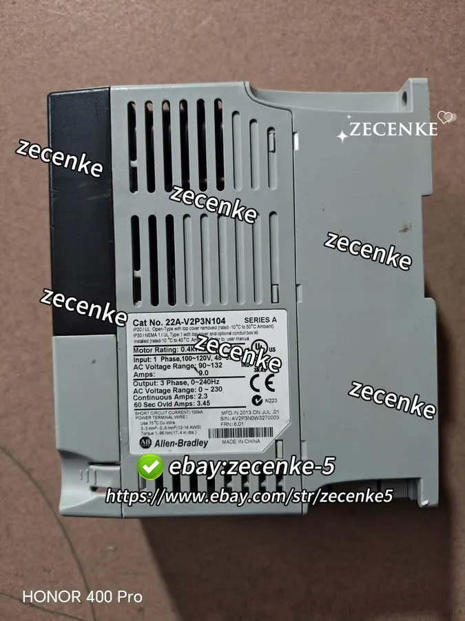 Частотный преобразователь 22A-V2P3N104 Allen Bradley PowerFlex 4 0.4KW 0.5HP AC