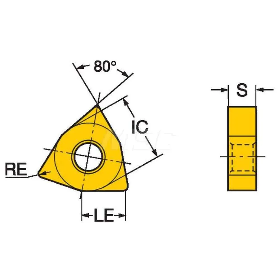Режущий инструмент Iscar WNMG433 NR IC8150 Carbide Turning Insert, 80� Trigon