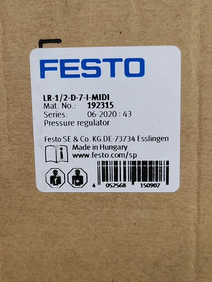 Трубопроводная арматура FESTO LR-1/2-D-7-I-MIDI 192315 Pressure Regulator — фото лота 2