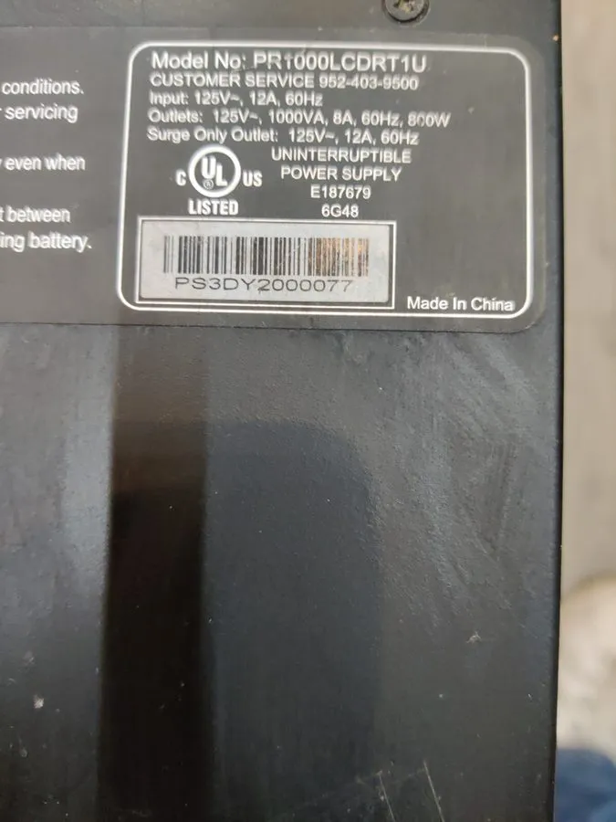 Стойка/шкаф CyberPower PR1000LCDRT1U Smart App 1000 VA / 800 W Sine Wave 1U RT L — фото лота 1