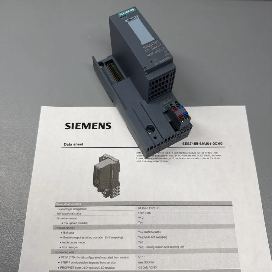 Модуль ввода-вывода Siemens SIMATIC ET 200SP IM 155-6 PN2 HF PROFINET 6ES7155-6A