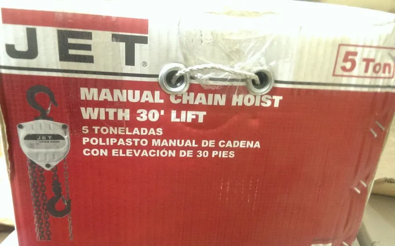 Таль Jet 101723 SMH-5T-30 Chain Hoist 5 Ton 30 Foot Lift (Lavergne Color) — фото лота 1