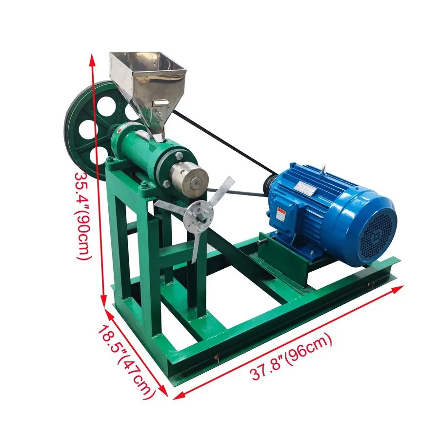 Оборудование ЧПУ 220V 3 Phase Rice Corn Feed Puff Extruder 11KW 60-70kg/h w/4 Mo