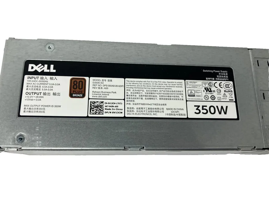 Кабель Dell PowerEdge T330 T340 350W Cabled Power Supply D350E-S3 V13CW — фото лота 1