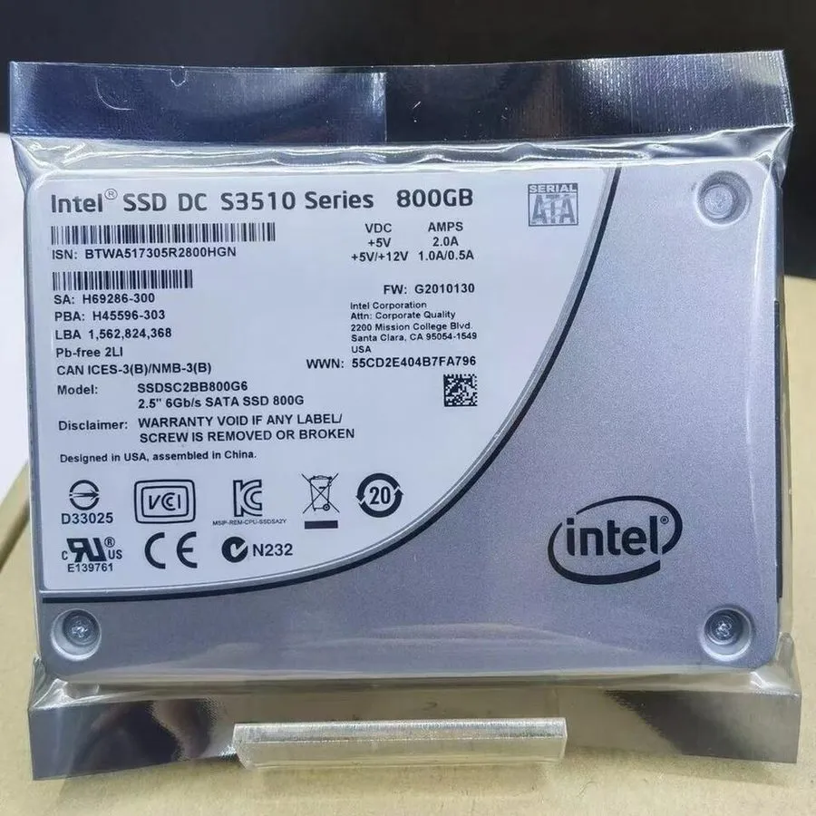 SSD-накопитель INTEL DC S3510 Series 800GB SATA III 2.5" SSD Solid State Drive S