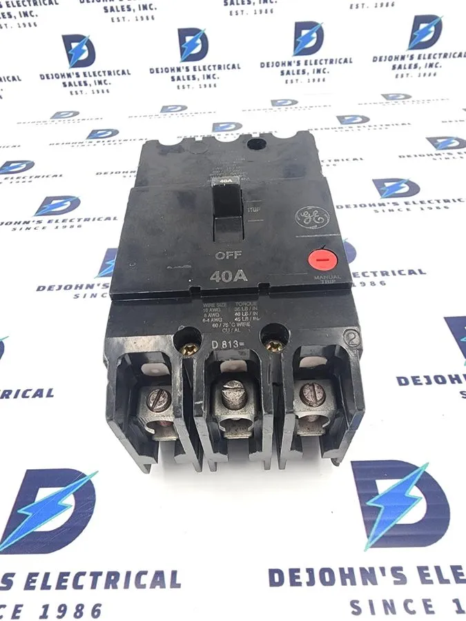 Автоматический выключатель GE TEY340 40A 3-Pole Circuit Breaker 480V AC Trip Ind