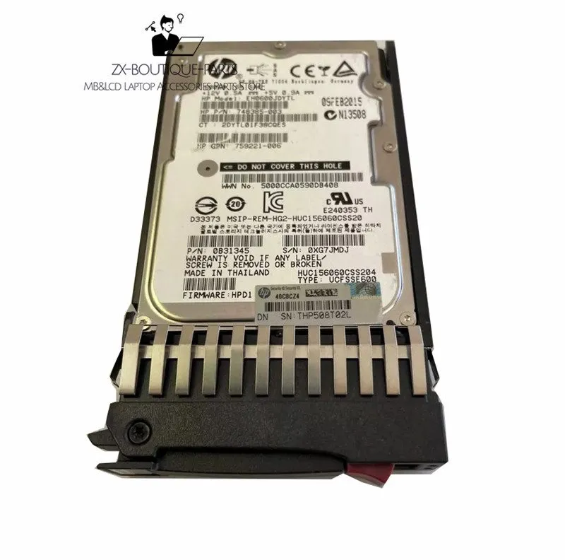 Жёсткий диск 785103-B21 785409-001 HP 600GB 12G 15K 2.5" SAS Hard Drive HDD