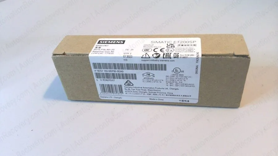 Модуль ввода-вывода 6ES7193-6BP00-0DA0 Siemens Simatic ET 200SP, Base Unit