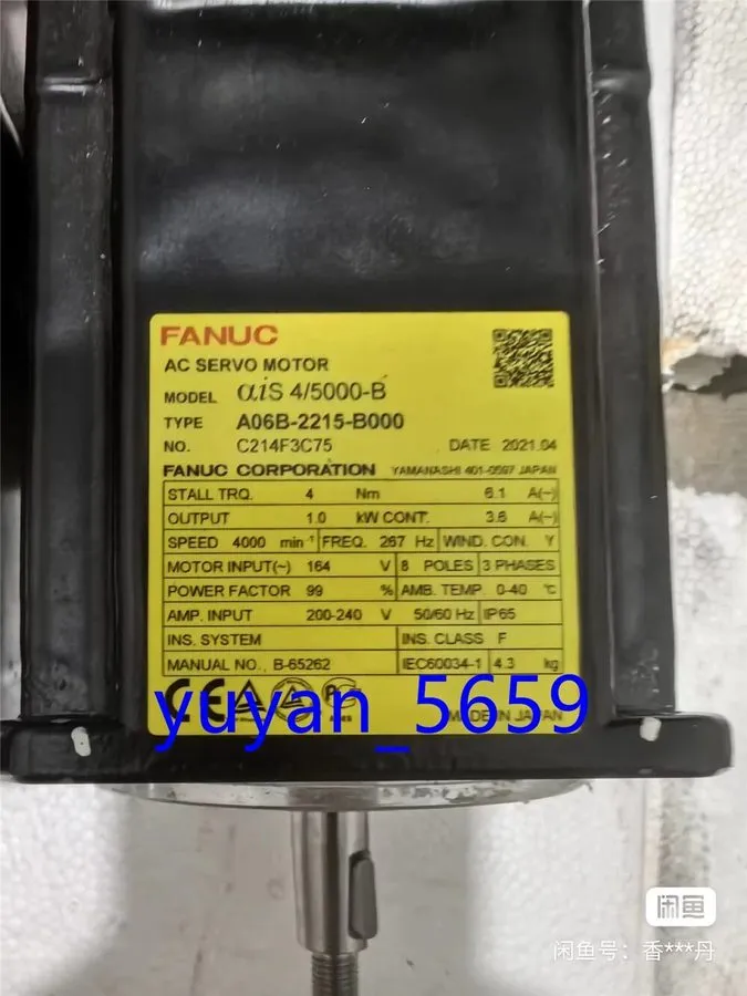 Серводвигатель A06B-2215-B000 Fanuc AC Servo Motor #3600 LY