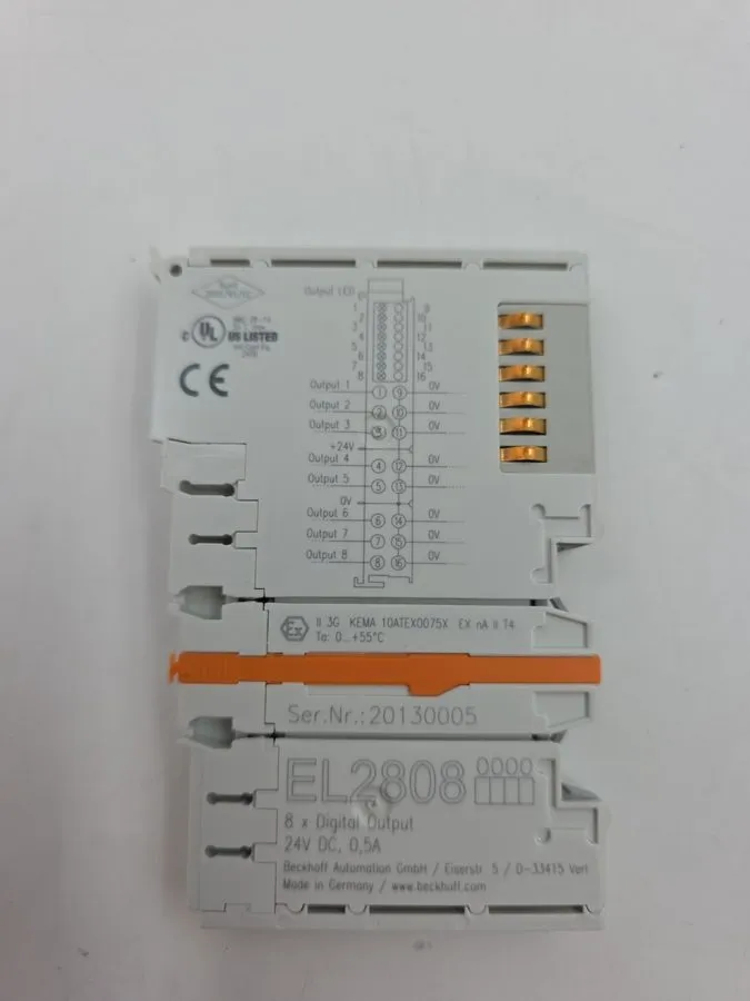 Модуль ввода-вывода NSOP Beckhoff EL2808 8-Channel Digital Output 24V DC EtherCA — фото лота 1