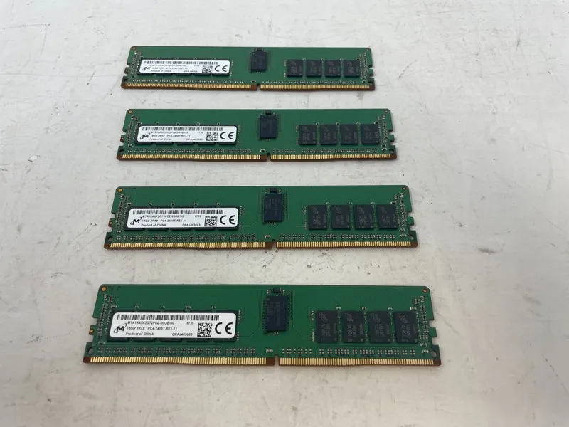 Модуль памяти Lot: 4 Micron 16GB RAM PC4-2400T Server RAM MTA18ASF2G72PDZ-2G3B1
