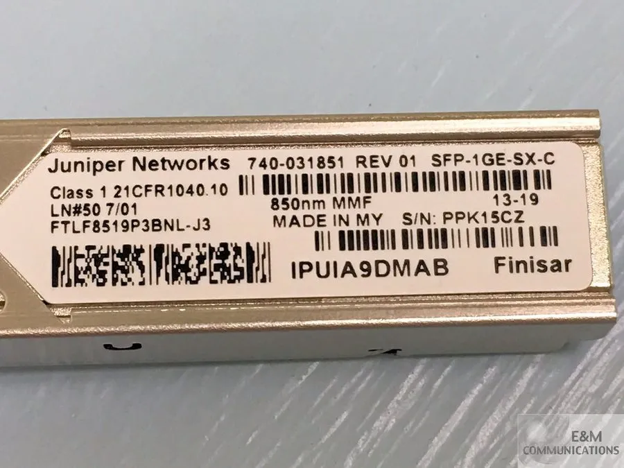 Трансивер Juniper 740-031851 1GB Base-SX LC Duplex SFP+ Transceiver SFP-1GE-SX-C