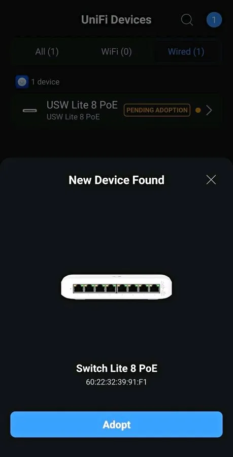 Коммутатор UniFi USW-Lite-8-PoE Switch