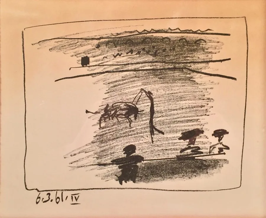 Лабораторный прибор Pablo Picasso (1881-1973) "Jeu De La Cape" Lithograph 1961 w