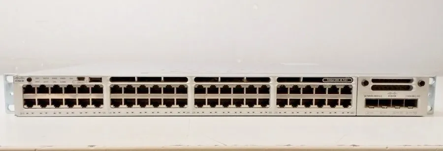 Коммутатор Cisco WS-C3850-48F-S Catalyst 3850 48 Port Full PoE 1100W Switch — фото лота 1