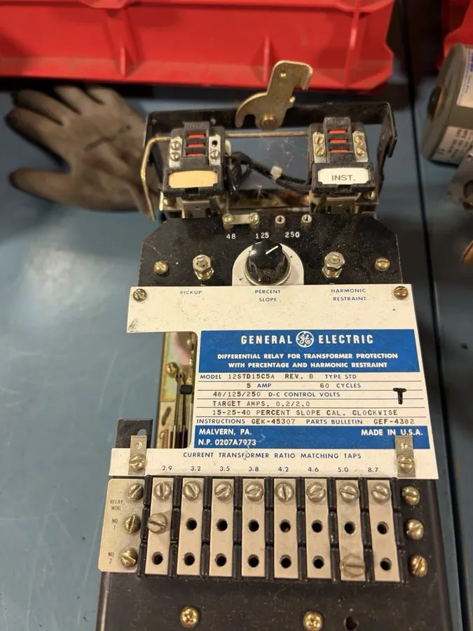 Реле защиты GE 12STD15C5A Rev B Differential Relay Transformer Protection Relay 