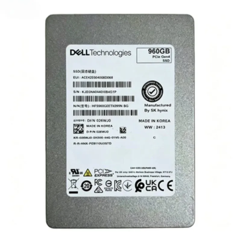 Сервер SK Hynix 3.84TB NVMe U.3 PCIe G4 x4 RI 2.5" 15mm SSD Lenovo ThinkSystem P — фото лота 1
