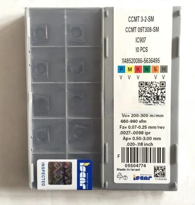 Режущий инструмент Iscar CCMT09T308-SM IC907 CCMT3-2-SM CNC Turning Blade Carbid