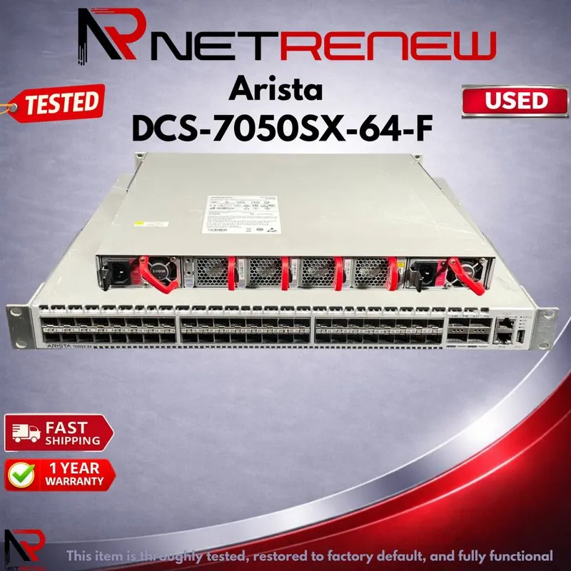 Коммутатор Arista 7050X DCS-7050SX-64-F 48 Port 10Gb SFP+ Switch