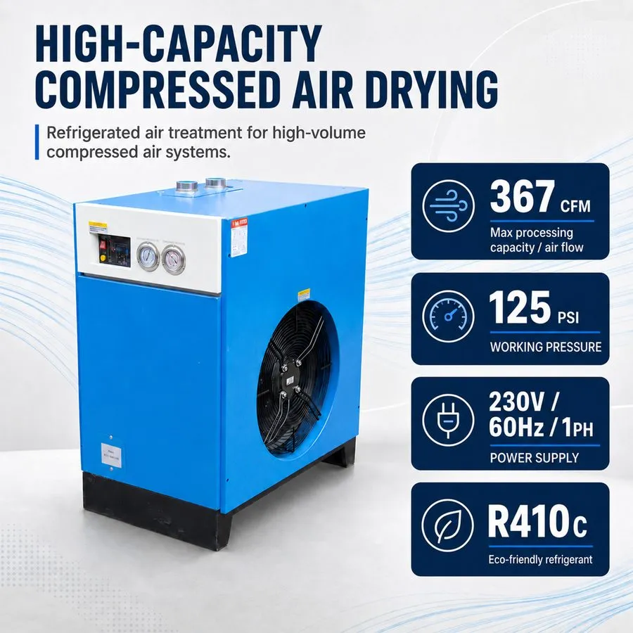 Пневмооборудование 367CFM 230V 125Psi Refrigerated Air Dryer Remove Moisture Com