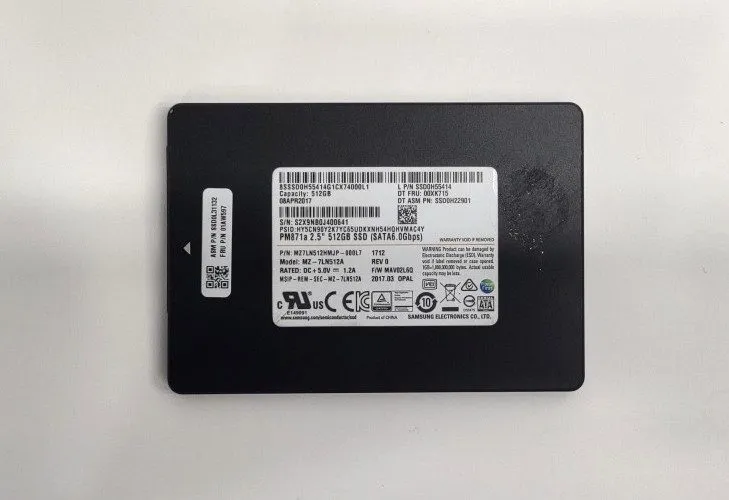 SSD-накопитель Samsung PM871a 512GB 2.5" SATA SSD MZ-7LN512A HEALTH 100% #S-73