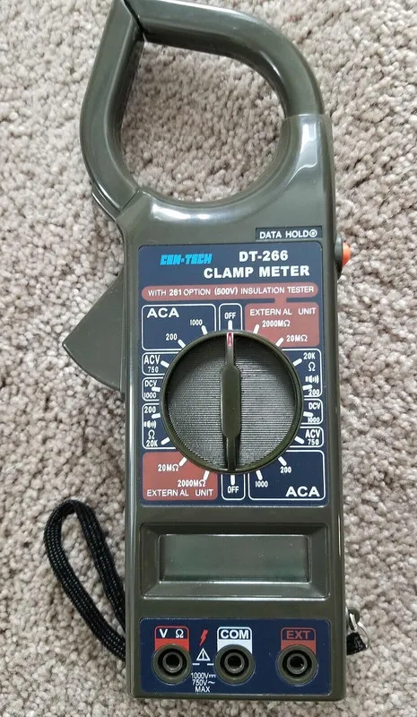 Мультиметр CEN-TECH DT-266 Digital Clamp Meter CAT II AC/DC Multimeter with Lead