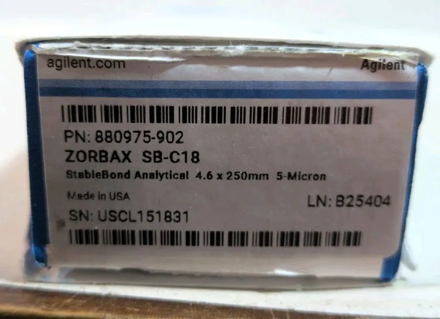 Хроматографическая колонка Agilent PN PL 880975-902 ZORBAX SB-C18 HPLC Column 4. — фото лота 2
