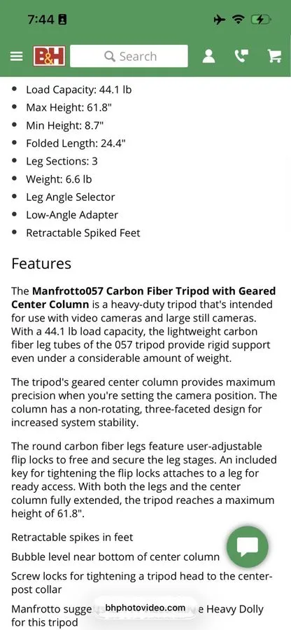 Оборудование видеонаблюдения Manfrotto 057 Carbon Fiber 4-Section Geared Tripod  — фото лота 2