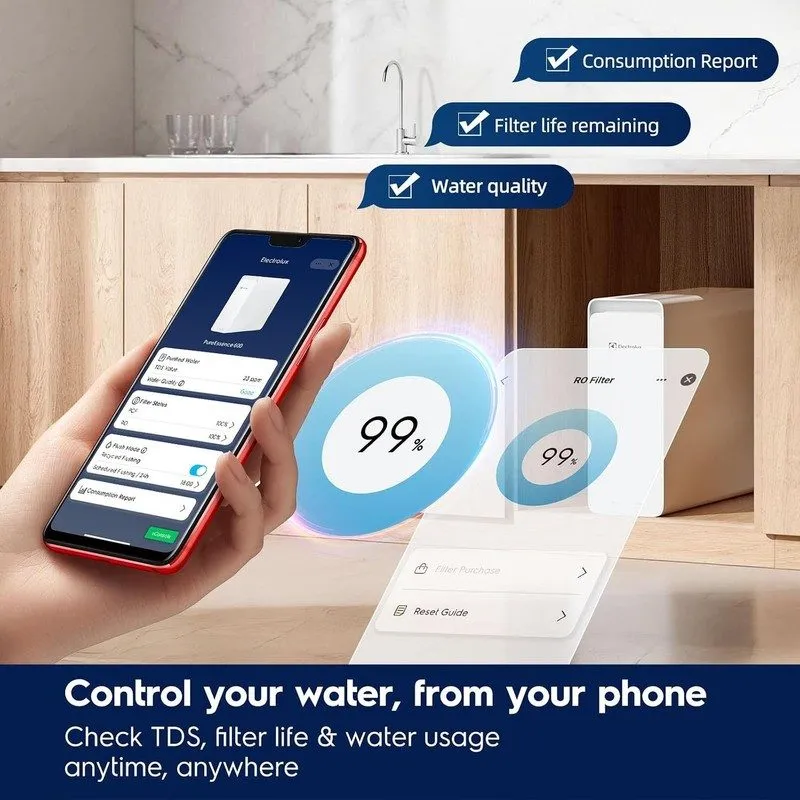 Насос WiFi 800GPD Tankless Reverse Osmosis System 10-Stage, TDS Monitor