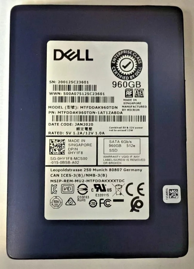 SSD-накопитель Micron 5200 MAX 960GB 2.5" SATA SSD MTFDDAK960TDN 4XB7A17098 90-9