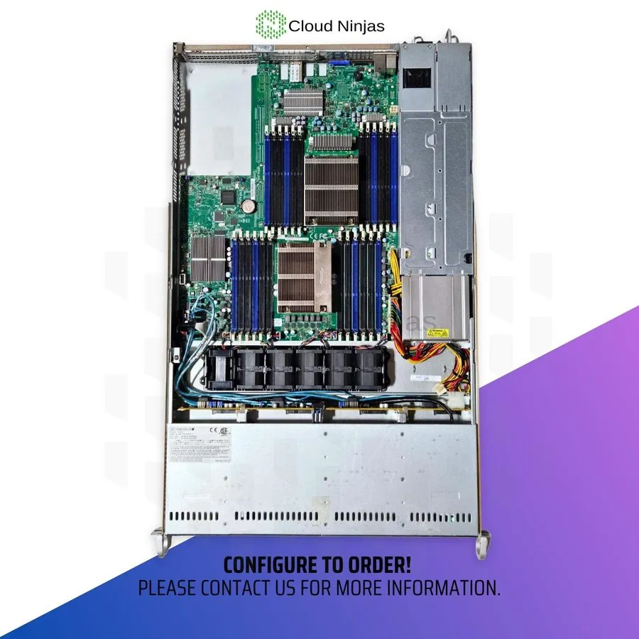 Сервер Cloud Ninjas AGS-4LS 1U 4 Bay Server AMD EPYC 9334 32 Core DDR5 ECC NVMe 