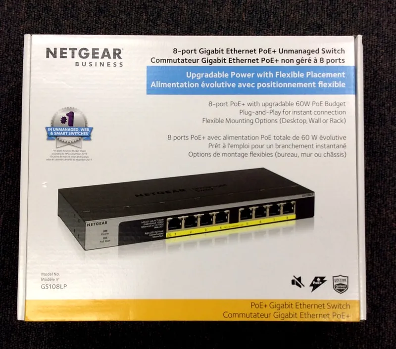 Коммутатор Netgear GS108PP-100NAS 8PORT POE/POE+ GIGABIT ENET UNMANAGED SWITCH