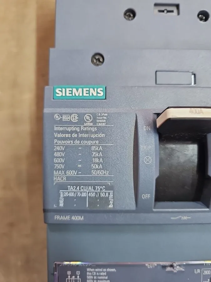 Автоматический выключатель NNB SIEMENS 400 AMP BREAKER 3VA5340-5EC31-0AA0