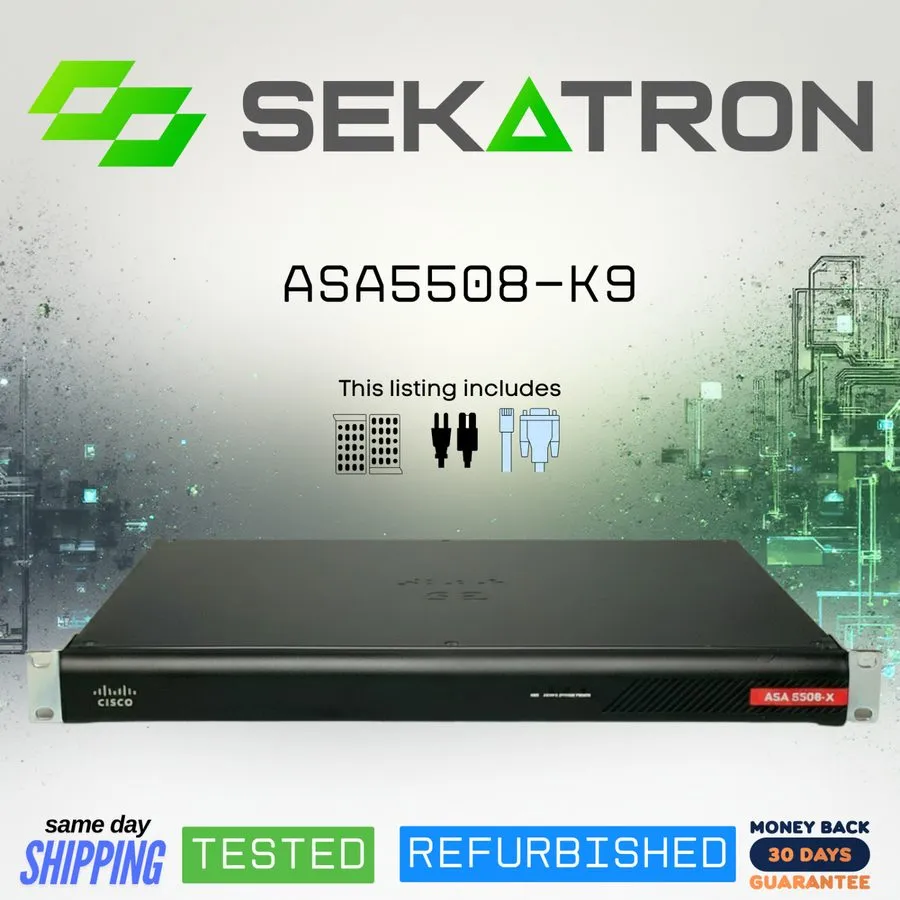Межсетевой экран 🔥 Cisco ASA5508-K9 Firewall • 8× GE Ports • FirePOWER • Factory