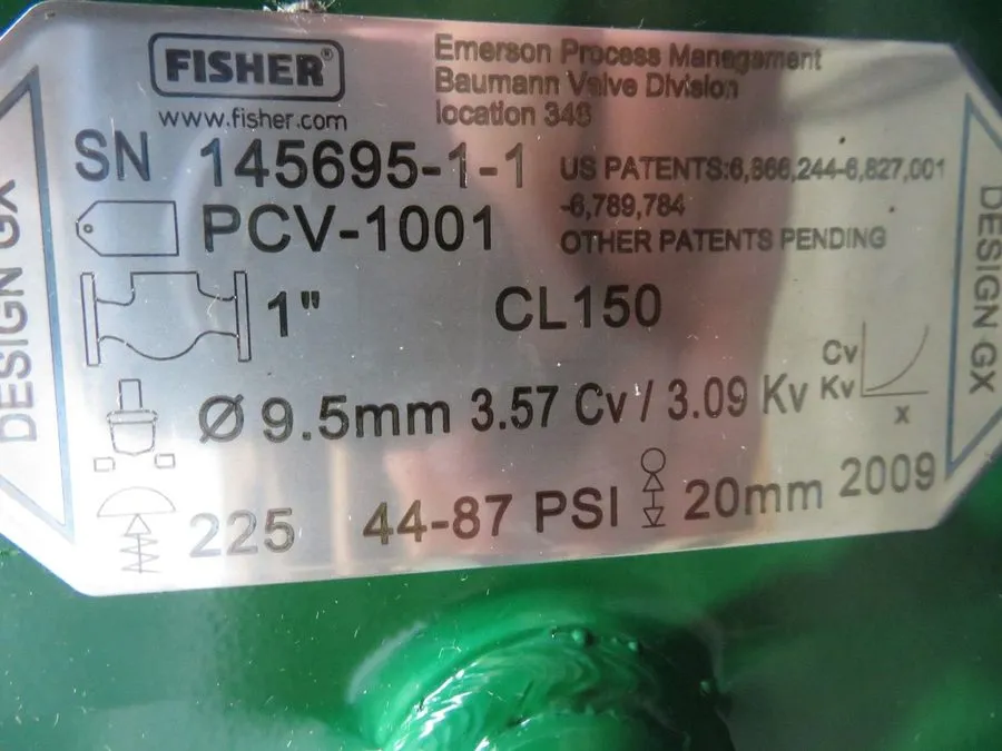 Клапан BAUMANN ACTUATOR CONTROL VALVE 2" 150 W/ FISHER CONTROLS DVC2000