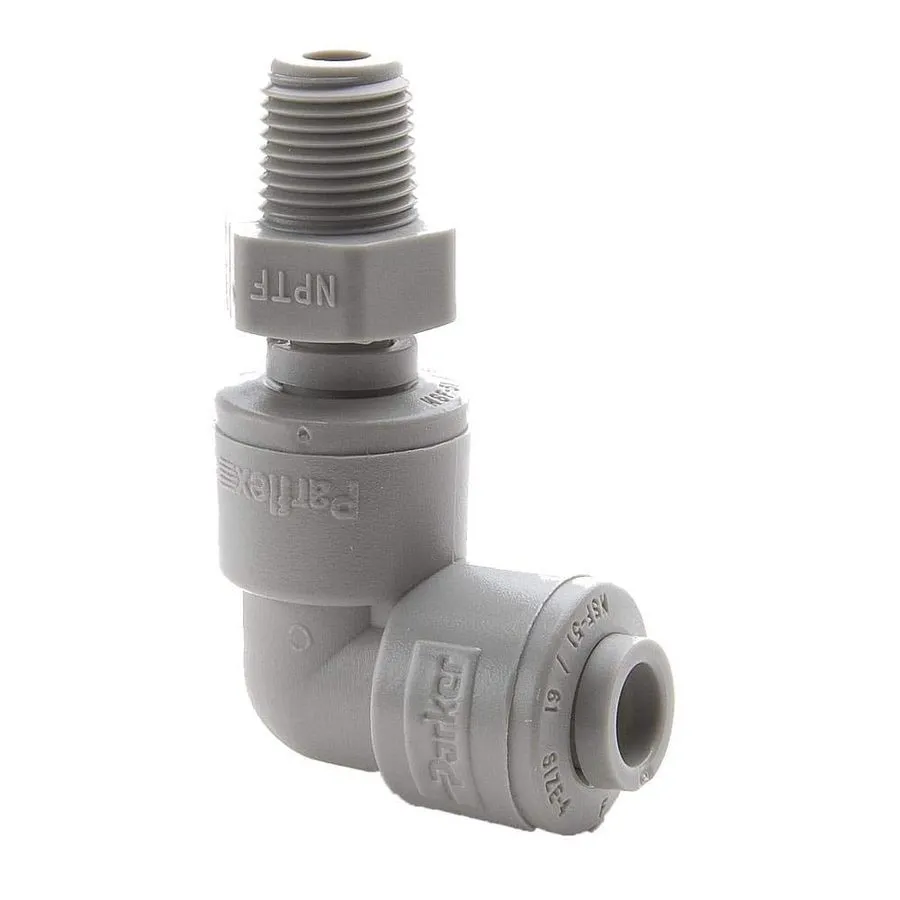 Разъём Parker A6MES4-MG Pneumatic Push-In Male Elbow Connector Gray EPDM