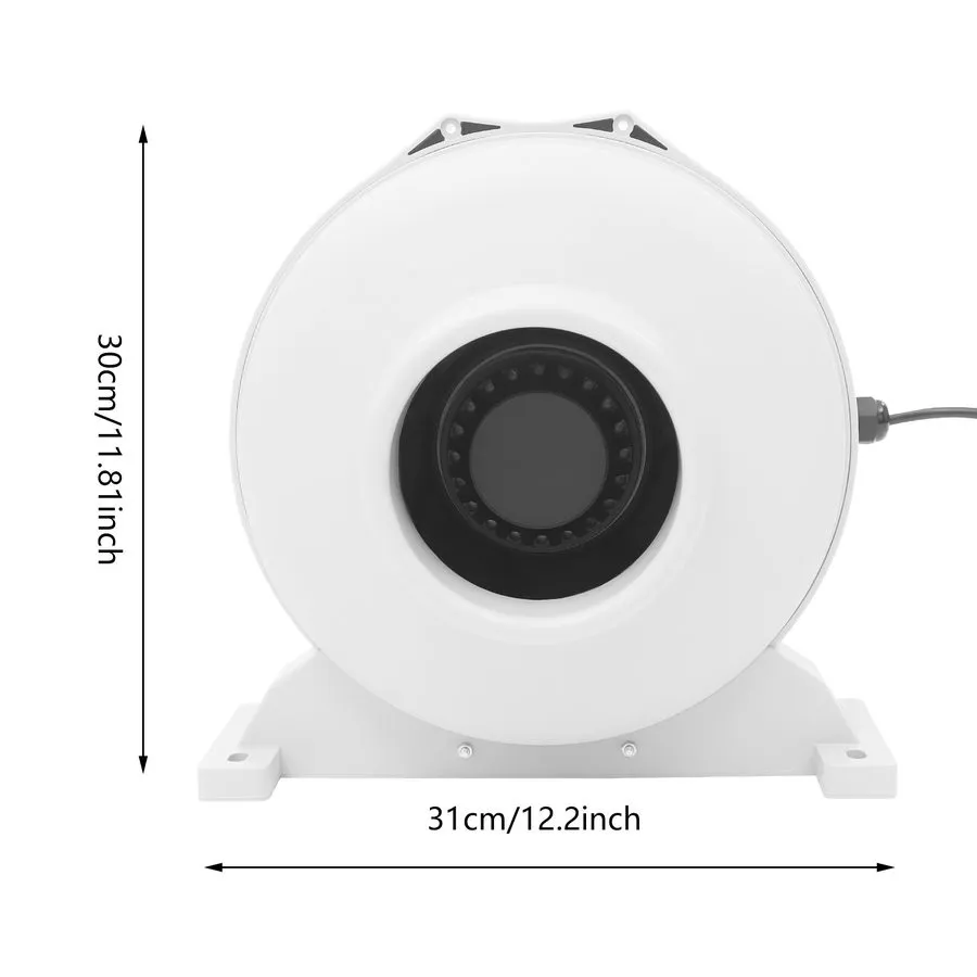 Вентилятор 6" 418CFM IP67 Waterproof Inline Duct Fan, Low Noise Ventilation Equi