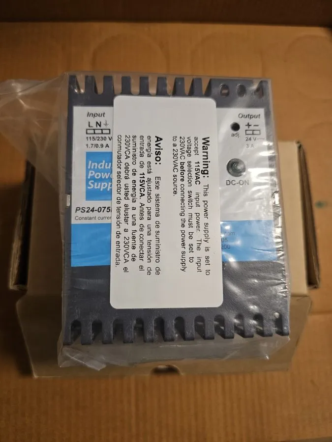 Блок питания Industrial DIN-Rail Power Supply 24 VDC 3 A AutomationDirect PS24-0