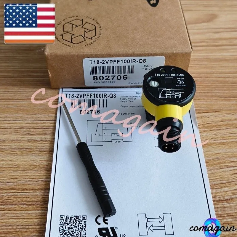 Фотоэлектрический датчик Banner Photoelectric Sensor T18-2VPFF100IR-Q8 10-30VDC