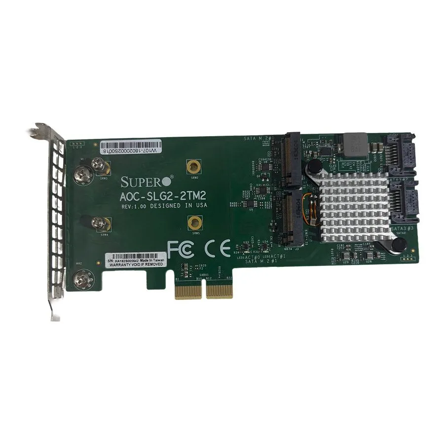 Кабель Supermicro AOC-SLG2-2TM2 M.2 SATA HW RAID1 PCIe Expansion Carrier Card