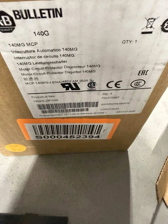 Автоматический выключатель 140MG-J8P-D25 250A Instantaneous Trip Circuit Breaker