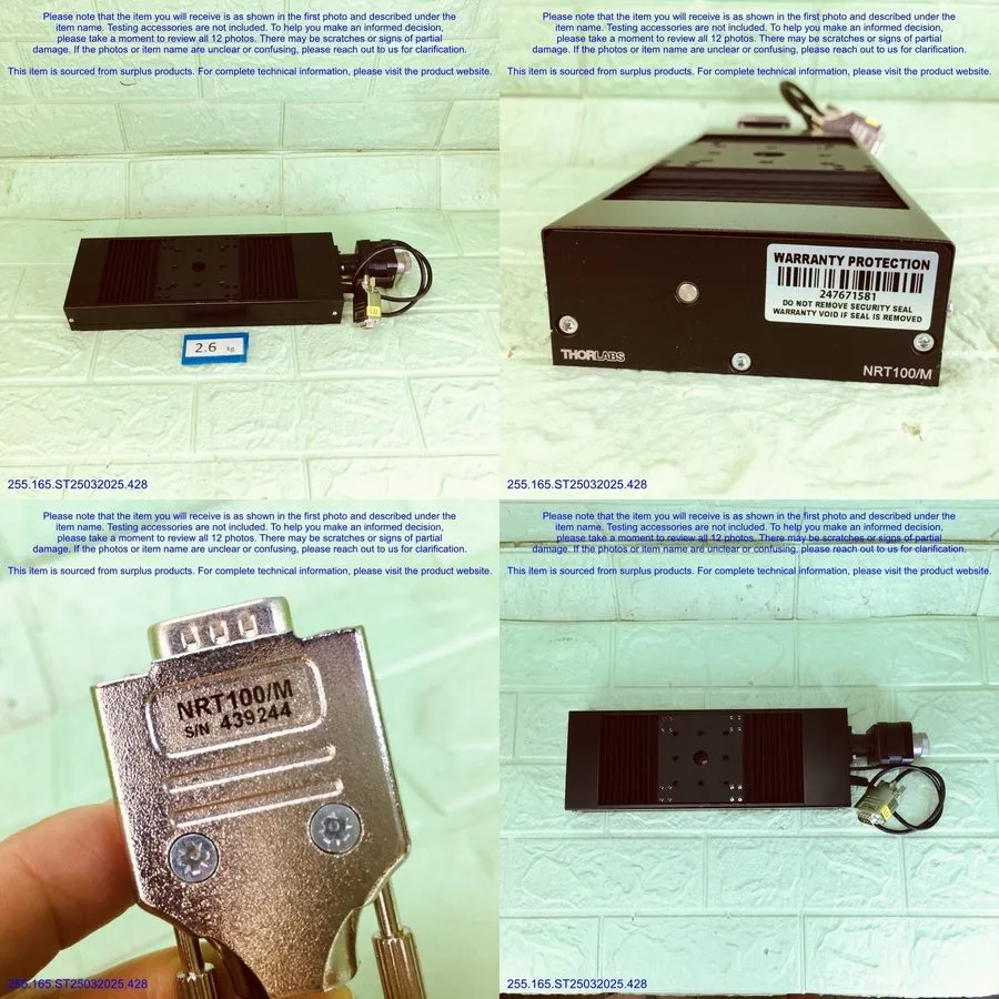 Электронный компонент Thorlabs NRT100/M High Precision Linear Stage, CB74EX UK