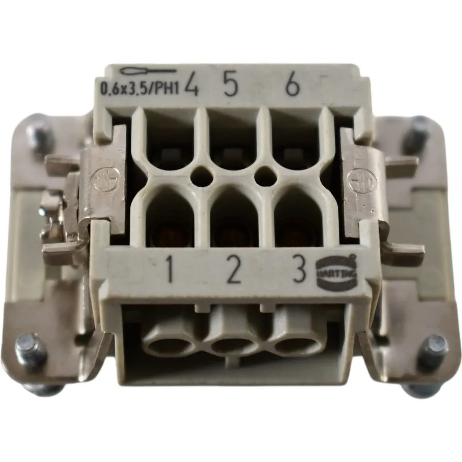 Разъём Harting 09330062701 Han 6 E-BU-S Plug Connector 6 Contacts 16A Female