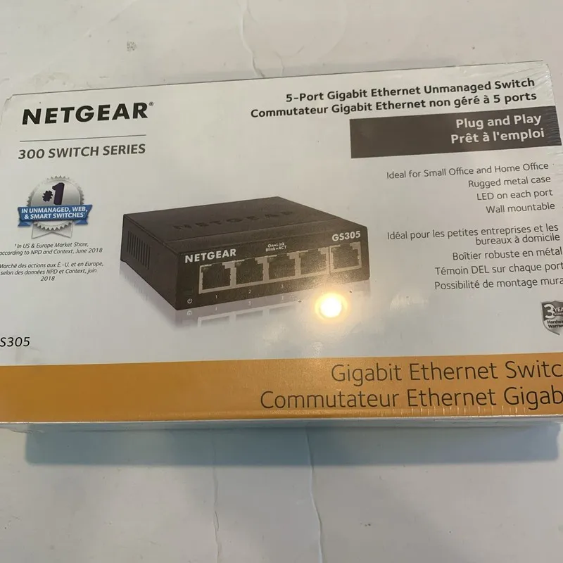 Коммутатор NETGEAR GS305300PAS 5 Port Gigabit Ethernet Unmanaged Switch