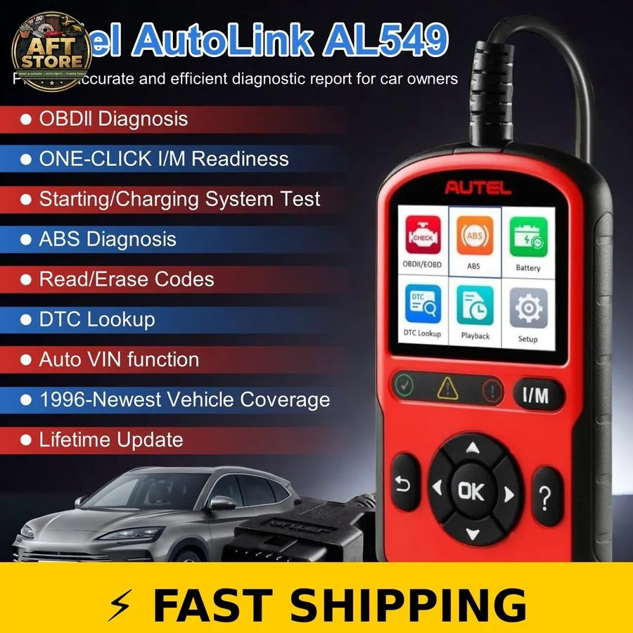 Диагностический сканер Autel OBD2 Scanner AutoLink AL549 Car Check Engine Code e