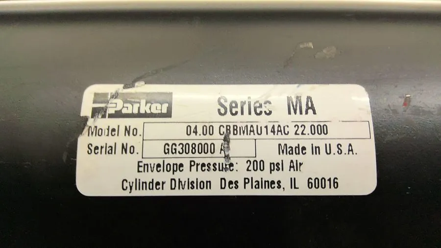 Пневмоцилиндр PARKER CBBMAU14AC PNEUMATIC CYLINDER 1.5" x 9" SINGLE ROD DOUBLE A — фото лота 1