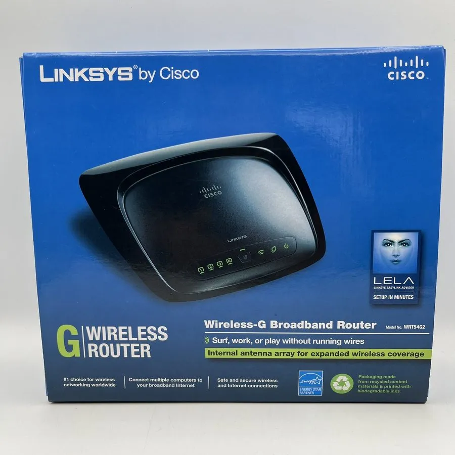 Маршрутизатор CISCO Linksys WRT54G2 V1 54 Mbps 4-Port 10/100 Wireless G Router
