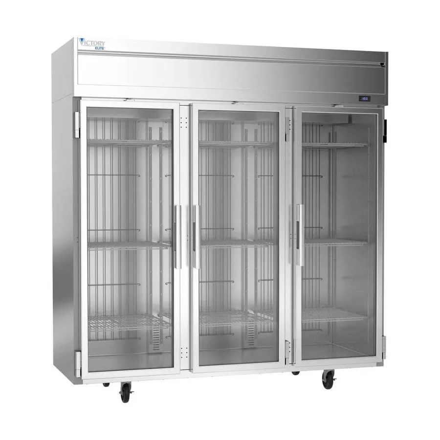 Морозильный шкаф Victory VEFSA-3D-GD-HC 78" 3-Glass Door Reach-In Freezer, Top M — фото лота 1
